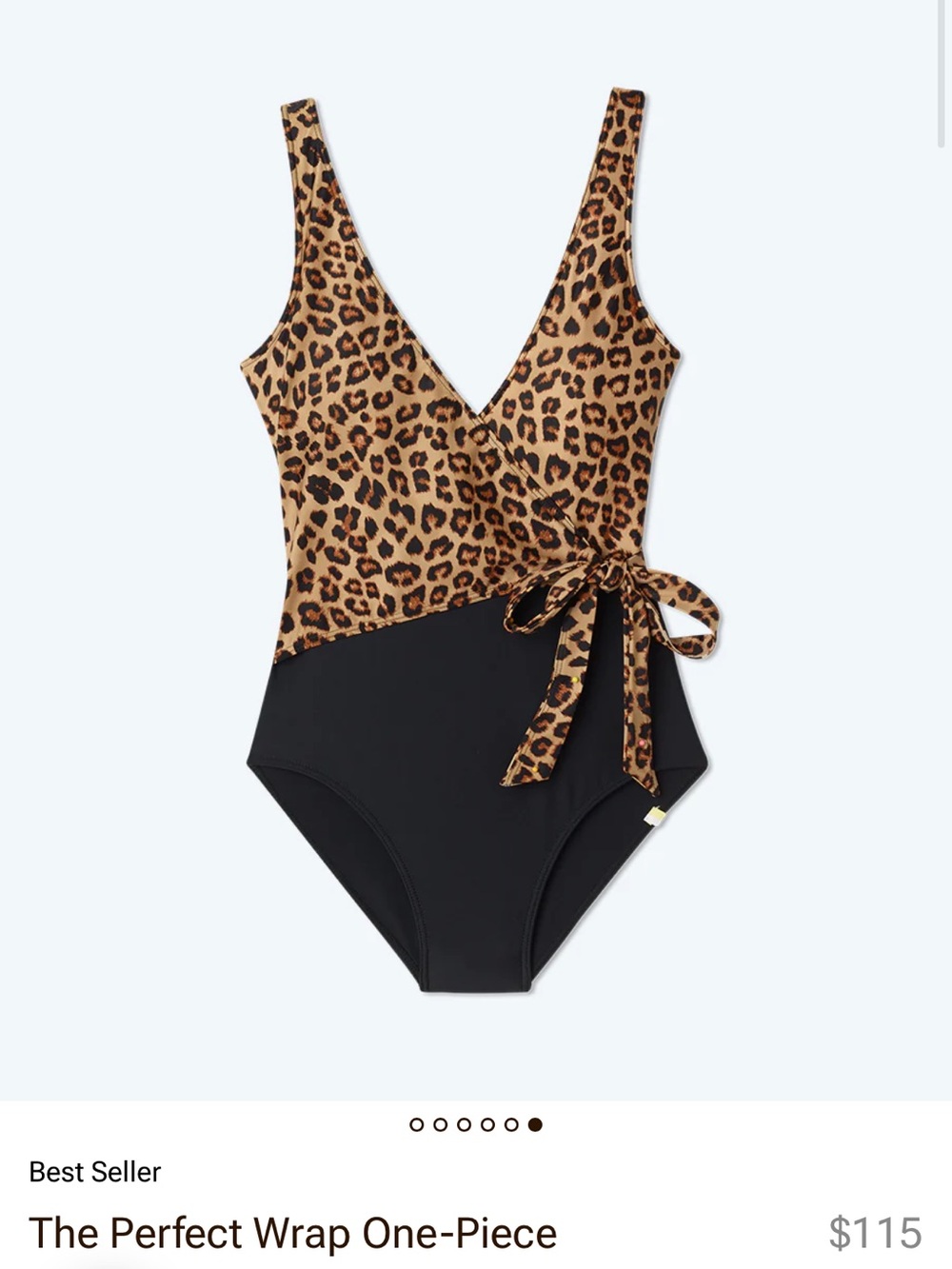 summersalt Leopard-Print Wrap One-Piece Swimsuit - Leopard/Black